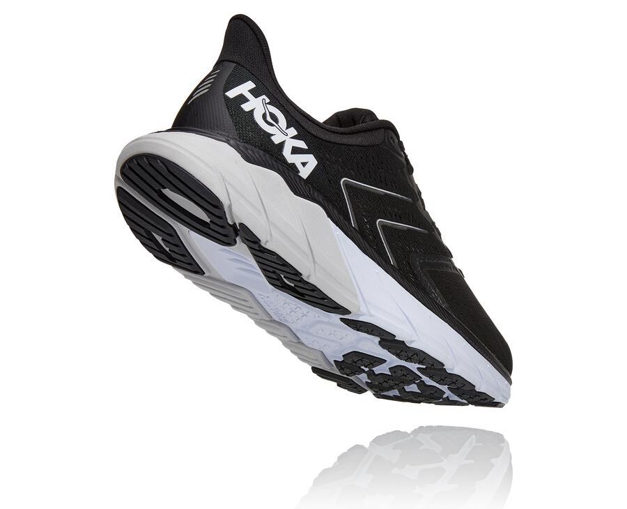 Hoka Australia One One Arahi 5 - Mens Running Shoes Black/White - GTOKD-8745